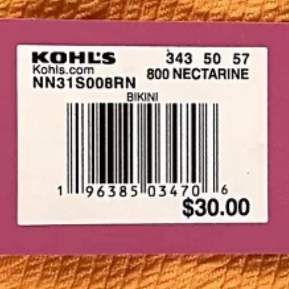 Ninety-Nine Degrees Orange Crinkle Bikini Set ~ Bralette Top ~ Size XXL (19) NWT - Picture 9 of 16